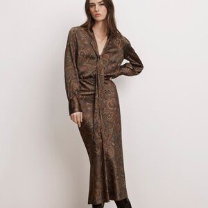 NWOT Veronica Beard Francine Tie-Neck Blouse